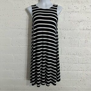Old Navy Womens Dress S Black White Sleeveless Rayon Blend Stretch K8